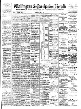 cover page of Wallington & Carshalton Herald published on May 18, 1895