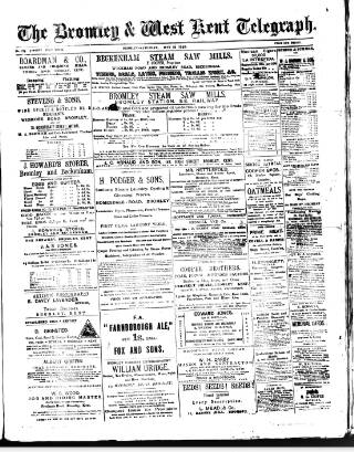 cover page of Bromley and West Kent Telegraph published on May 18, 1889