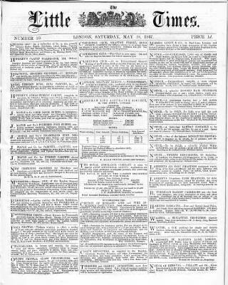 cover page of Little Times published on May 18, 1867