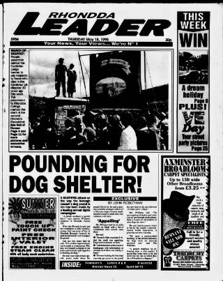 cover page of Rhondda Leader published on May 18, 1995