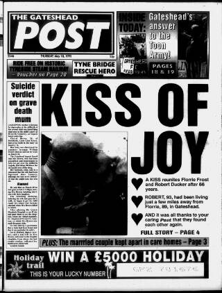 cover page of Gateshead Post published on May 18, 1995