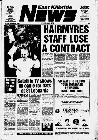 cover page of East Kilbride News published on May 18, 1990