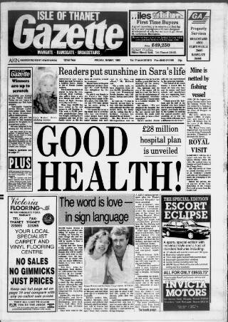 cover page of Isle of Thanet Gazette published on May 18, 1990