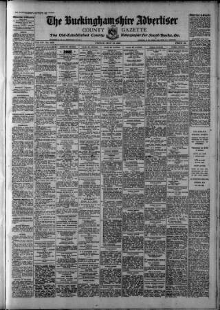 cover page of Buckinghamshire Advertiser published on May 18, 1945