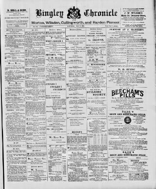 cover page of Bingley Chronicle published on May 18, 1901