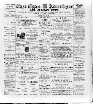 cover page of East Essex Advertiser and Clacton News published on May 18, 1901