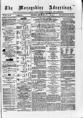 cover page of Morayshire Advertiser published on May 18, 1864
