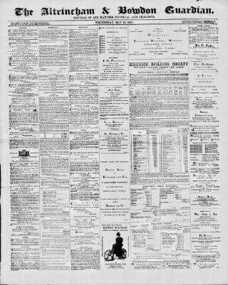 cover page of Altrincham, Bowdon & Hale Guardian published on May 18, 1898