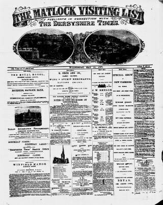 cover page of Matlock Visiting List published on May 18, 1887