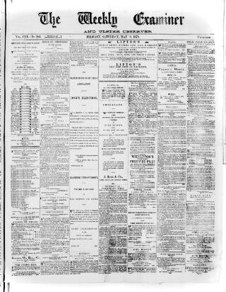 cover page of Weekly Examiner (Belfast) published on May 18, 1878