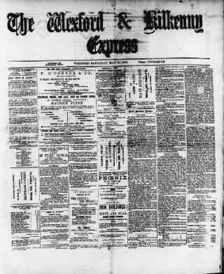 cover page of Wexford and Kilkenny Express published on May 18, 1889