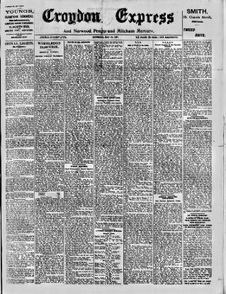 cover page of Croydon Express published on May 18, 1907