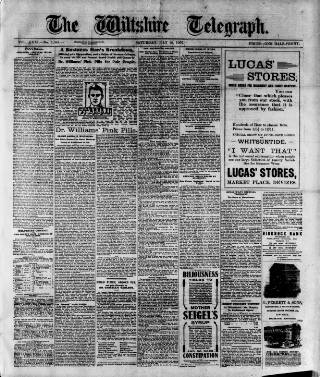 cover page of Wiltshire Telegraph published on May 18, 1907