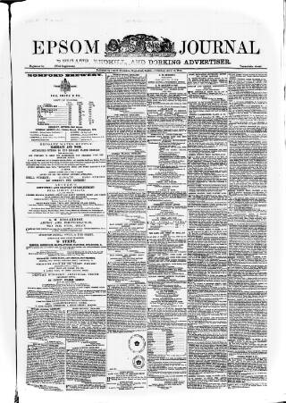 cover page of Epsom Journal published on May 18, 1875