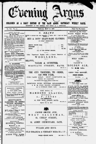 cover page of Bath Argus published on May 18, 1877