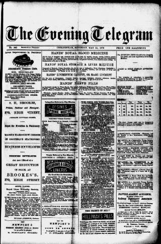 cover page of Evening Express Telegram (Cheltenham) published on May 18, 1878