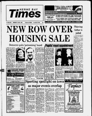 cover page of Herne Bay Times published on May 18, 1989