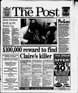 cover page of Cardiff Post published on May 18, 1995