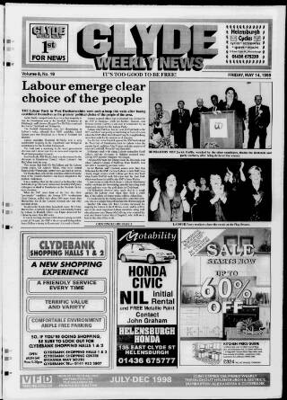 cover page of Clyde Weekly News published on May 14, 1999