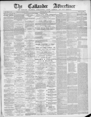 cover page of Callander Advertiser published on May 18, 1889