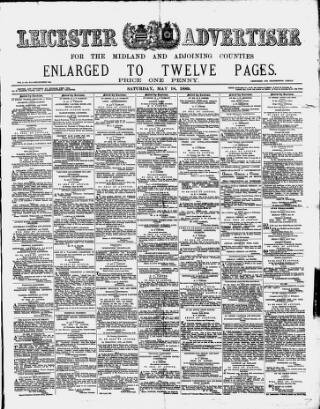 cover page of Leicester Advertiser published on May 18, 1889