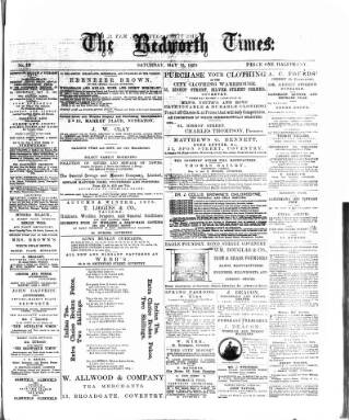 cover page of Bedworth Times published on May 15, 1875
