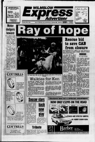 cover page of Wilmslow Express Advertiser published on May 18, 1989