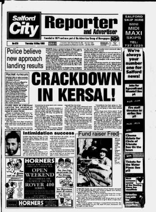 cover page of Salford City Reporter published on May 18, 1995