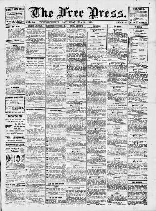 cover page of Free Press (Wexford) published on May 18, 1918