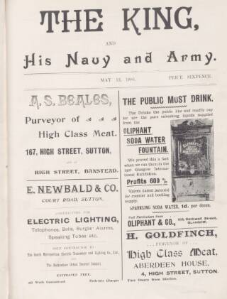 cover page of King and his Navy and Army published on May 12, 1906
