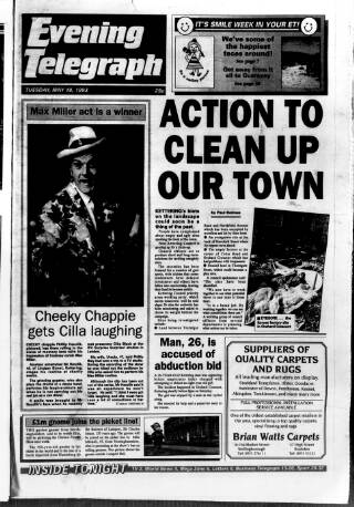 cover page of Northamptonshire Evening Telegraph published on May 18, 1993