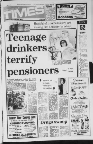 cover page of Portadown Times published on May 18, 1984
