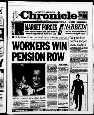 cover page of Northampton Chronicle and Echo published on May 18, 1996