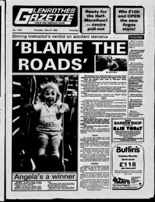 cover page of Glenrothes Gazette published on May 18, 1989