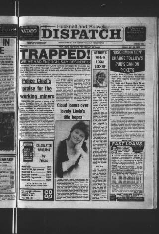 cover page of Hucknall Dispatch published on May 18, 1984