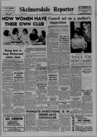 cover page of Skelmersdale Reporter published on May 18, 1967