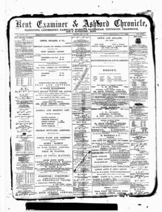 cover page of Kent County Examiner and Ashford Chronicle published on May 18, 1888