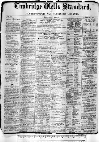 cover page of Tunbridge Wells Standard published on May 18, 1877