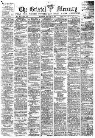 cover page of Bristol Mercury published on December 5, 1891
