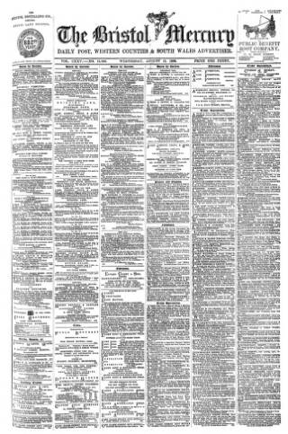 cover page of Bristol Mercury published on August 12, 1896