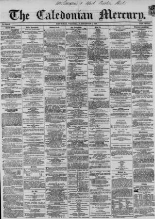 cover page of Caledonian Mercury published on December 5, 1860