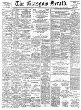 cover page of Glasgow Herald published on December 5, 1891