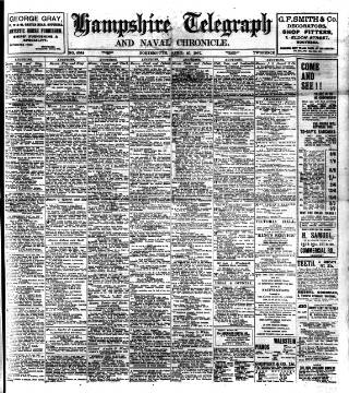 cover page of Hampshire Telegraph published on April 27, 1907