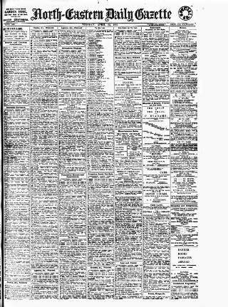 cover page of Daily Gazette for Middlesbrough published on April 23, 1912