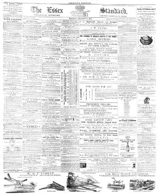 cover page of Essex Standard published on August 11, 1871
