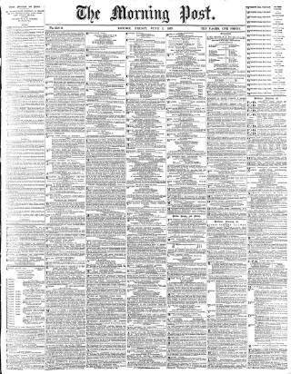 cover page of Morning Post published on June 2, 1899