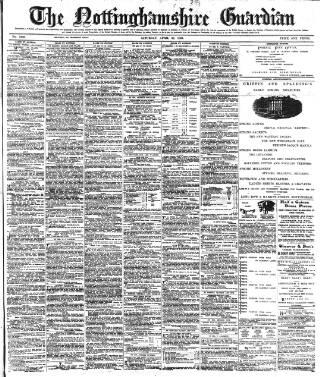 cover page of Nottinghamshire Guardian published on April 23, 1892
