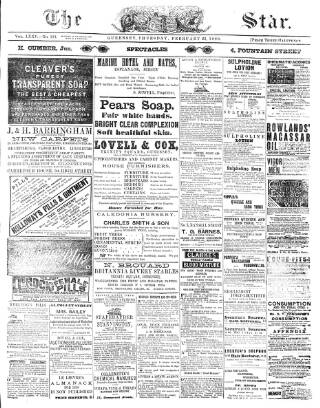 cover page of The Star published on February 23, 1888