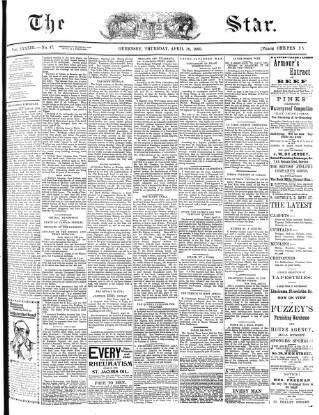cover page of The Star published on April 18, 1895