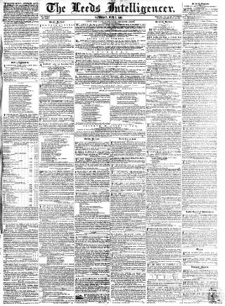 cover page of Leeds Intelligencer published on June 2, 1849